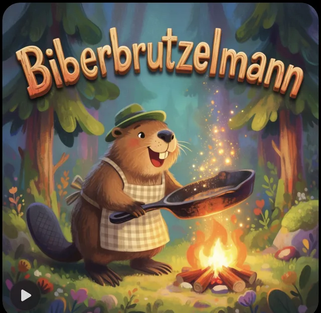 Biberbrutzelmann-Lied Cover: Biber mit Pfanne am Lagerfeuer